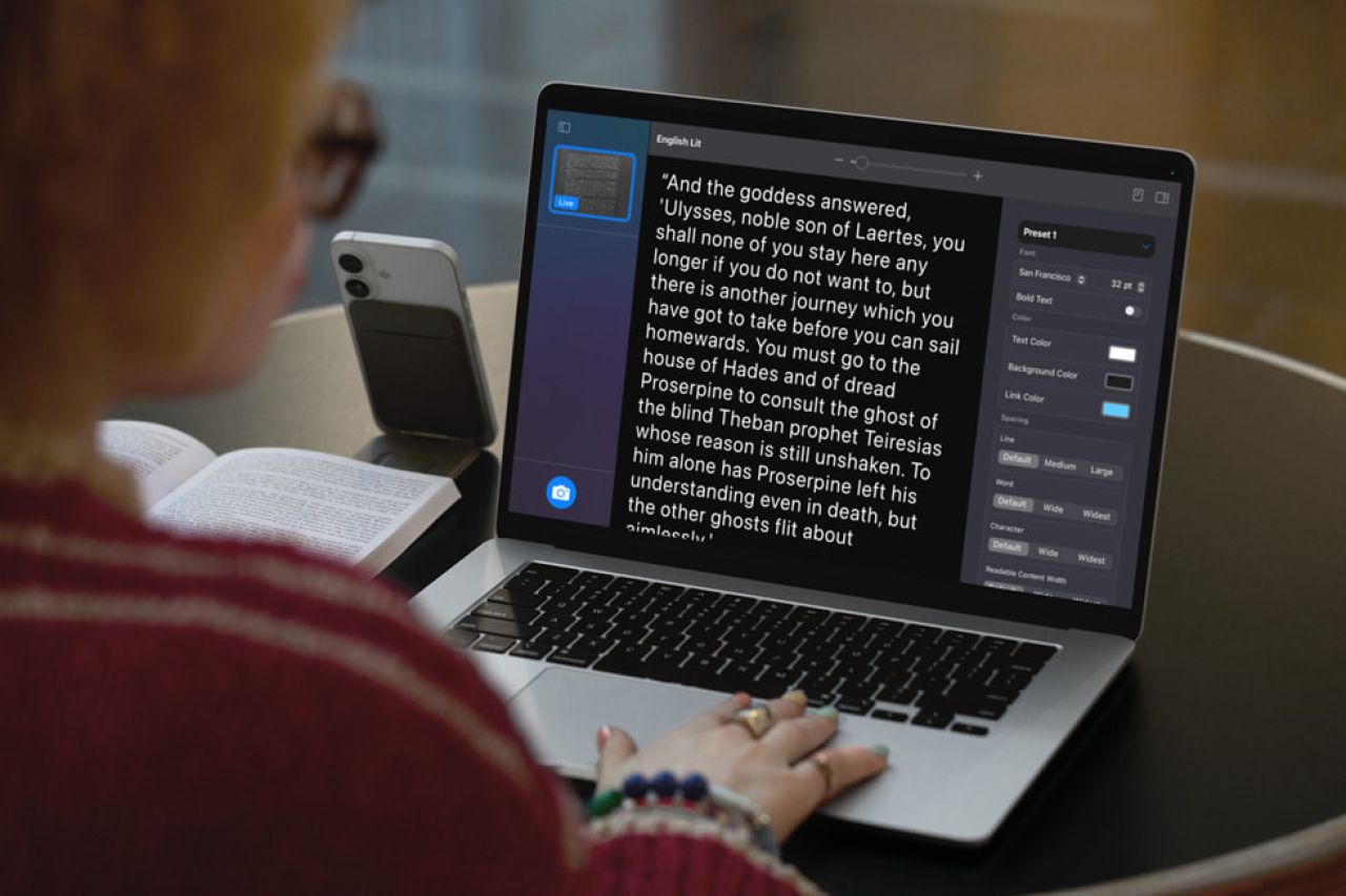 Próximamente este año, una nueva Lupa para la Mac hará que el mundo físico sea más accesible para los usuarios con baja visión.